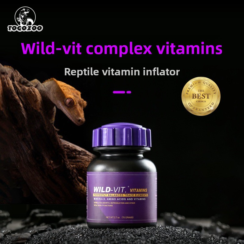 Calcium Powder Reptile - TOGOZOO WILD-VIT สัตว์เลื้อยคลานแคลเซียมผง D3 & Multivitamin