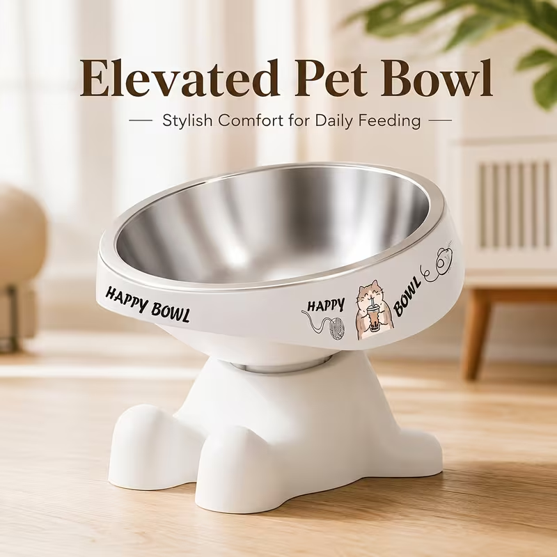 Royal Canin Food Medium - ชามอาหารสัตว์เลี้ยงแบบยกสูงน่ารัก, ชามอาหารและน้ำสำหรับแมวและสุนัข, ชามป้อนอาหารกันลื่น, ชามป้องกันอาการปวดคอสำหรับสัตว์เลี้ยงขนาดเล็กและขนาดกลาง