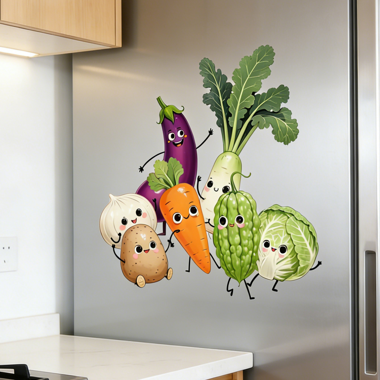 สติ๊กเกอร์ติดผนังรูปผักแสดงอาร - Pvc Panel Background บทวิจารณ์และราคา