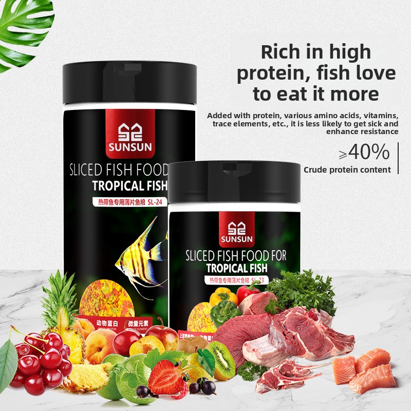 อาหารปลาชนิดเกล็ด SUNSUN พรีเม - Tetra Food Tropical Flakes บทวิจารณ์และราคา