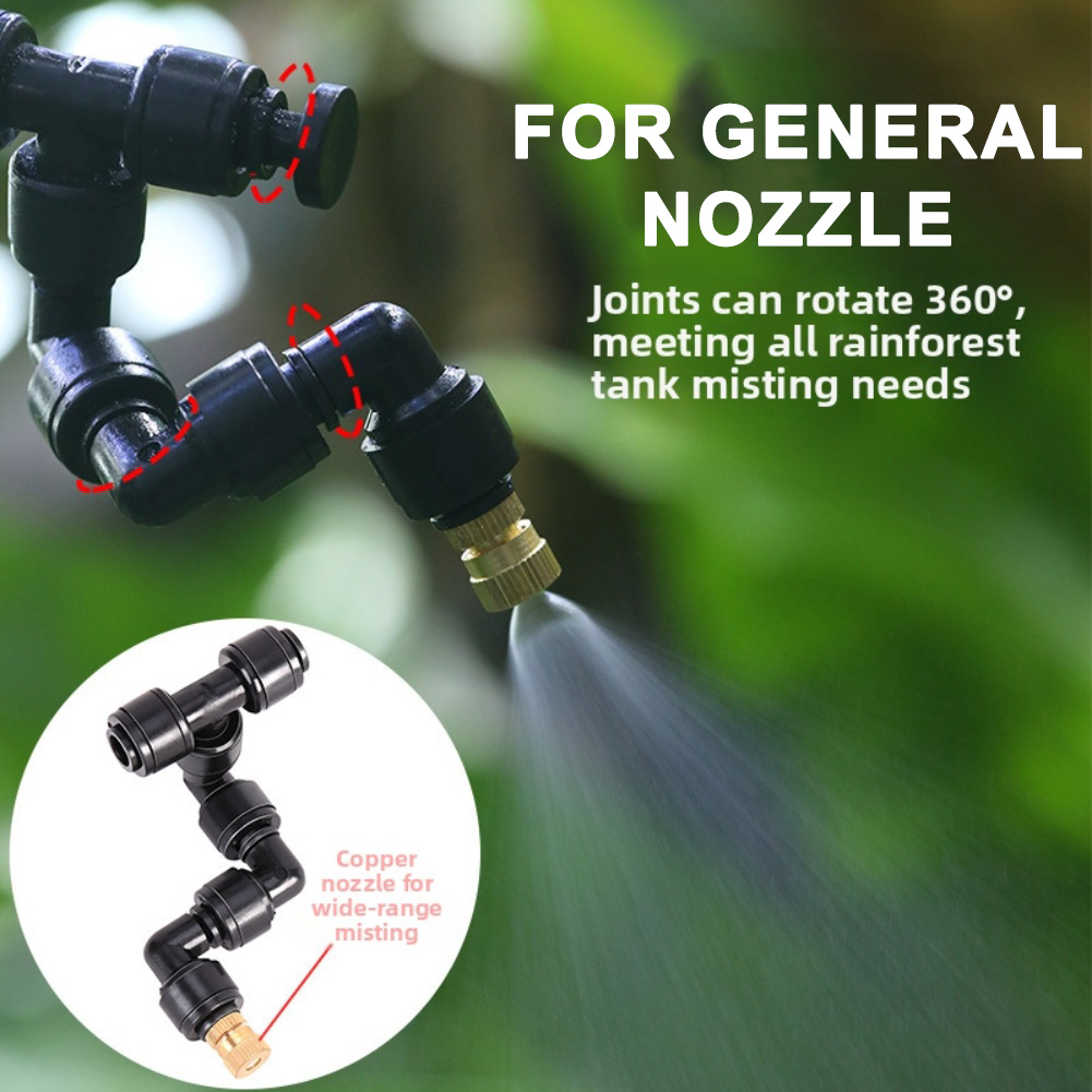 หัวฉีดพ่นละอองสีดำ 2 ชิ้น ปรับ - Misting Nozzle Reptile บทวิจารณ์และราคา
